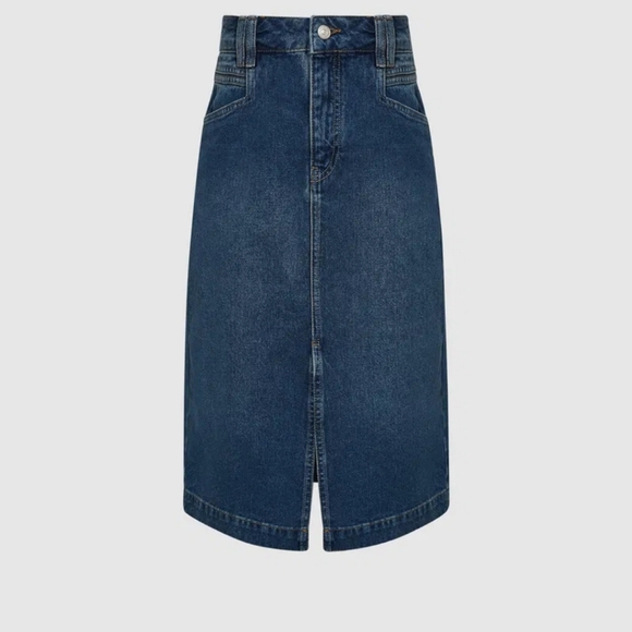 REISS Myla Denim Skirt sz 12 - Picture 5 of 5